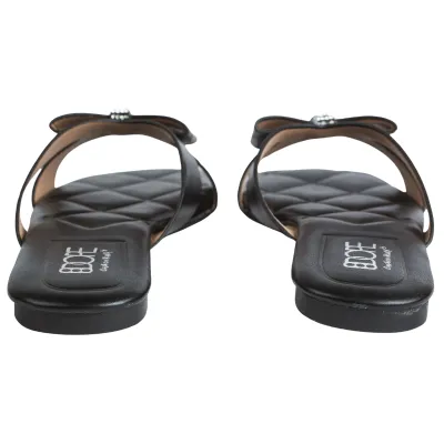 Stella Flat Sandal-Black